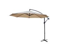 Parasol déporté rond Ø300cm - Hardelot - Beige - Manivelle anti-retour | Toile déperlante | Facile à utiliser