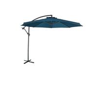 Parasol déporté rond Ø300cm - Hardelot - Bleu canard - Manivelle anti-retour l Toile déperlante | Facile à utiliser