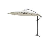Parasol déporté rond Ø300cm - Hardelot - Ecru - Manivelle anti-retour | Toile déperlante | Facile à utiliser