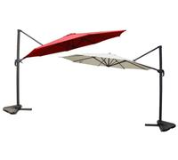 Parasol déporté rond rotatif 360° Targa de Kocoon Paris : Chocolat