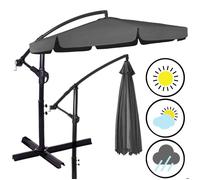 Parasol déporté - SPRINGOS - Premium XXL - Ø 350 cm - Manivelle - Housse incluse