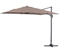 Parasol déporté "Sun 3" - 3 x 3 m - Taupe