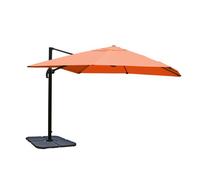 Parasol Déporté Suspendu Avec Croix De Base Et Plaque Rotative 3 X 3m Polyester Couleur Terre Cuite Aluminium Acier Avec Pieds 04_0007923 Multicolore