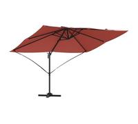 Parasol déporté terracotta - vidaxl - Orange brûlé - Rectangulaire - Polyester - 240 cm - Inclinaison ajustable 360°