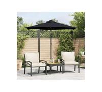 Parasol deporte toile en polyester carre 225 x 225 mat en acier