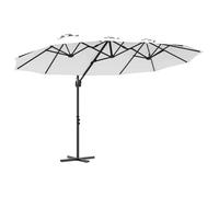 Parasol vidaXL couleur sable 372 x 198 x 243 cm en polyester et aluminium