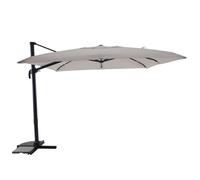 Parasol déportée carré inclinable 5 positions ecru chiné - 3 x 3 m - jardideco