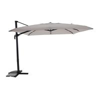 Parasol Déportée Carré Inclinable 5 Positions Ecru Chiné - 3 X 3 M - Jardideco Multicolore
