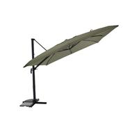 Parasol Déportée Carré Inclinable 5 Positions Vert Chiné - 3 X 3 M - Jardideco Multicolore