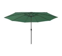 Parasol D'extérieur Avec Led Et Mât En Métal 400 Cm Vert Helloshop26 02_0008186 Multicolore