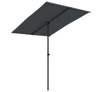 Parasol D'extérieur Avec Mât En Aluminium 2 X 1,5 M Noir Helloshop26 02_0008228 Multicolore