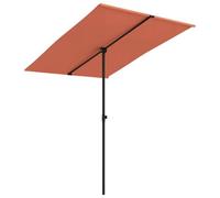 Parasol D'extérieur Avec Mât En Aluminium 2 X 1,5 M Terre Cuite Helloshop26 02_0008230 Multicolore