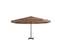 vidaXL Parasol avec mât en aluminium 500 cm Taupe