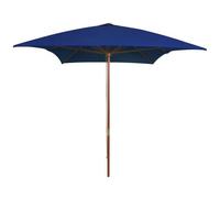 Parasol D'extérieur Avec Mât En Bois 200 X 300 Cm Bleu Helloshop26 02_0008255 Multicolore