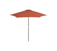Parasol d'Extérieur avec Mât en Bois, Pare-soleil de Patio, Abri de Soleil, Parasol de Plage Jardin Terrasse Balcon, 44518