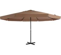 Parasol d'extérieur avec poteau en aluminium 500 cm Taupe