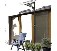 Parasol d'extérieur, design semi-circulaire, mécanisme à manivelle simple