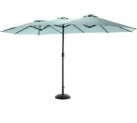 Parasol d'extérieur double face de 4,5 mètres, de forme rectangulaire, avec manivelle (sans pied)