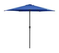 Helloshop26 Parasol déporté rond - Bleu azuré