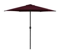 Helloshop26 Parasol déporté rond - Rouge bordeaux