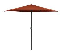 Parasol D'extérieur Et Mât En Aluminium 270 X 246 Cm Terre Cuite Helloshop26 02_0008291 Multicolore