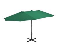 Parasol D'extérieur Et Mât En Aluminium 460 X 270 Cm Vert Helloshop26 02_0008293 Multicolore