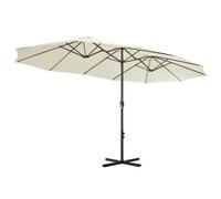 Parasol D'extérieur Et Poteau En Aluminium 460 X 270 Cm Sable Helloshop26 02_0008297 Multicolore