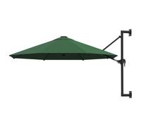 Parasol D'extérieur Mural Avec Mât Métallique 300 Cm Vert Helloshop26 02_0008689 Multicolore