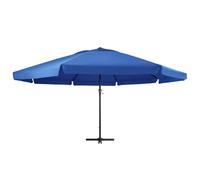 parasol d'extérieur vidaXL avec mât en aluminium 600 cm bleu azur