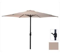 Parasol Dia 300 cm Aluminium/Polyester taupe