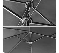 Parasol Double 2x4m Linai Gris Gris