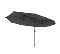Parasol Double 460 X 270 Cm Ombrelle Extra Large Pour Terrasse Protection Upf 50+ Avec Manivelle Pour Jardin Extérieur Piscine Plage Sans Socle Gris Helloshop26 12_0001789 Multicolore