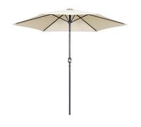 Parasol droit 3m inclinable à manivelle en aluminium écru - Oviala Matera