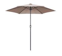 Parasol droit 3m inclinable à manivelle en aluminium taupe Matera - Oviala
