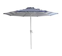 Parasol droit BANDOL rond 2,70m de diamètre à rayures bleues