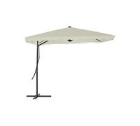 Parasol droit carre 350 x 350 mat en acier toile en polyester