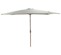 Parasol droit HAPUNA rectangulaire 2x3m beige et effet bois