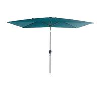 Parasol Droit HAPUNA rectangulaire 2x3m Bleu avec manivelle. Parasol Droit inclinable.