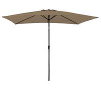 Happy Garden Parasol droit HAPUNA rectangulaire 2x3 m inclinable avec manivelle Taupe