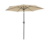 Parasol Droit HAPUNA Rond 2,70m de diamètre Beige avec manivelle. Parasol Droit inclinable.