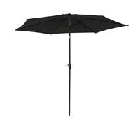 Parasol droit hapuna rond 2,70m de diamètre noir