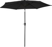 Parasol droit HAPUNA rond 2,70m de diamètre noir