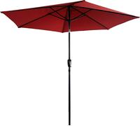 Parasol droit HAPUNA rond 2,70m de diamètre rouge
