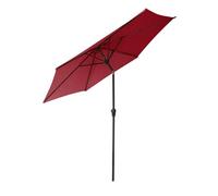 Parasol droit hapuna rond 2,70m de diamètre rouge