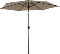 Parasol droit HAPUNA rond 2,70m de diamètre taupe