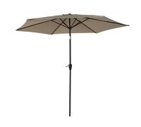 Parasol Droit Hapuna Rond 2,70m De Diamètre Taupe Marron