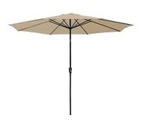 Happy Garden Parasol droit HAPUNA rond 3,30 m de diamètre avec manivelle, inclinable – beige