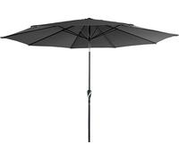 Parasol droit HAPUNA rond 3,30m de diamètre gris