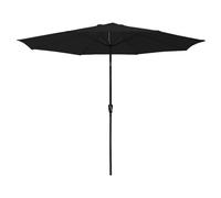 Parasol droit HAPUNA rond 3,30m de diamètre noir