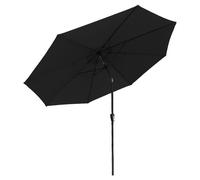 Parasol droit HAPUNA rond 3,30m de diamètre noir